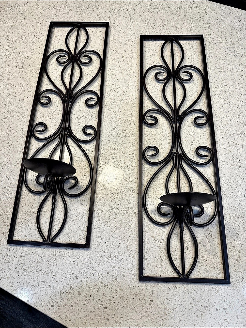 Black Metal Decorative Wall Hook Set